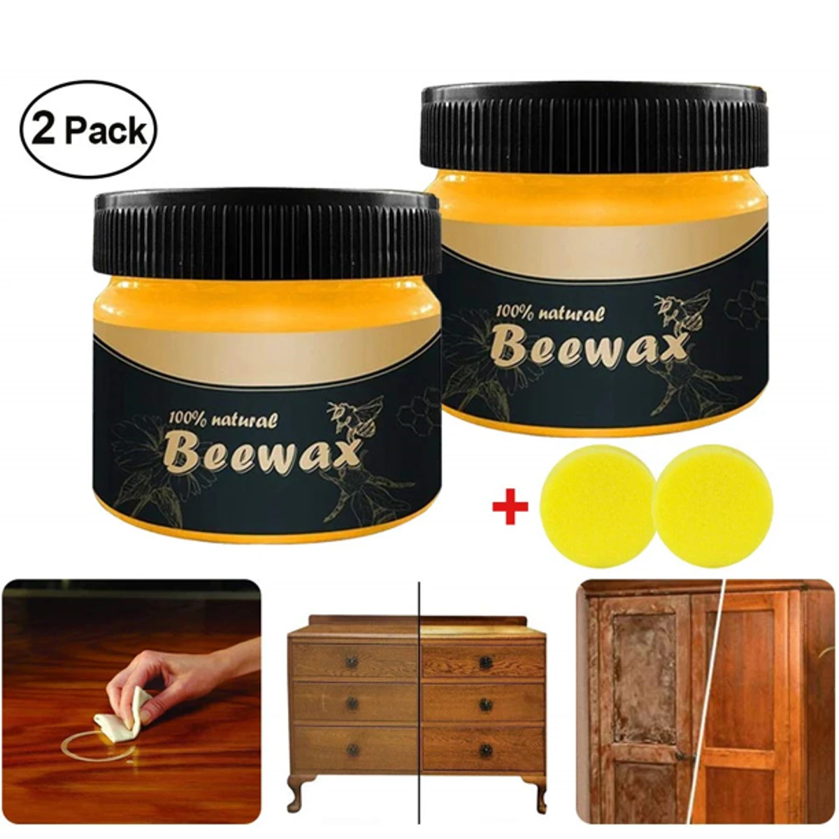 beeswax polish 120 ml ( 2 পিস প্যাকেজ )