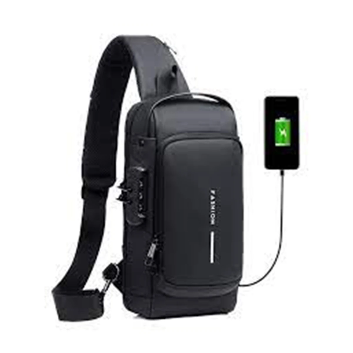 Man's Crossbody Waterproof Lock system BackPack Bag