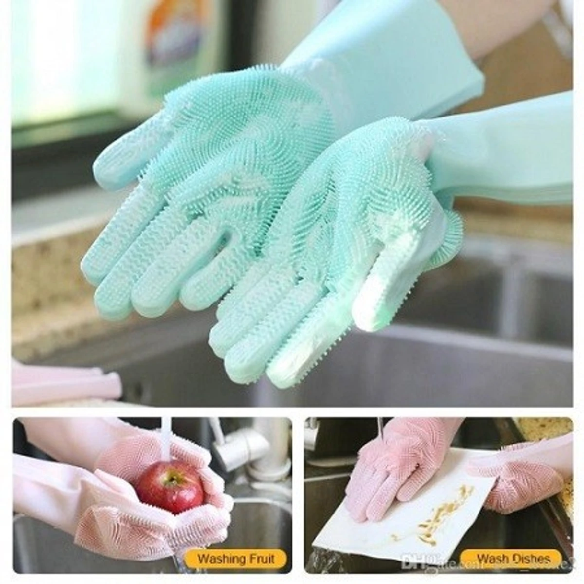 Silicon Dish Washing Hand Gloves