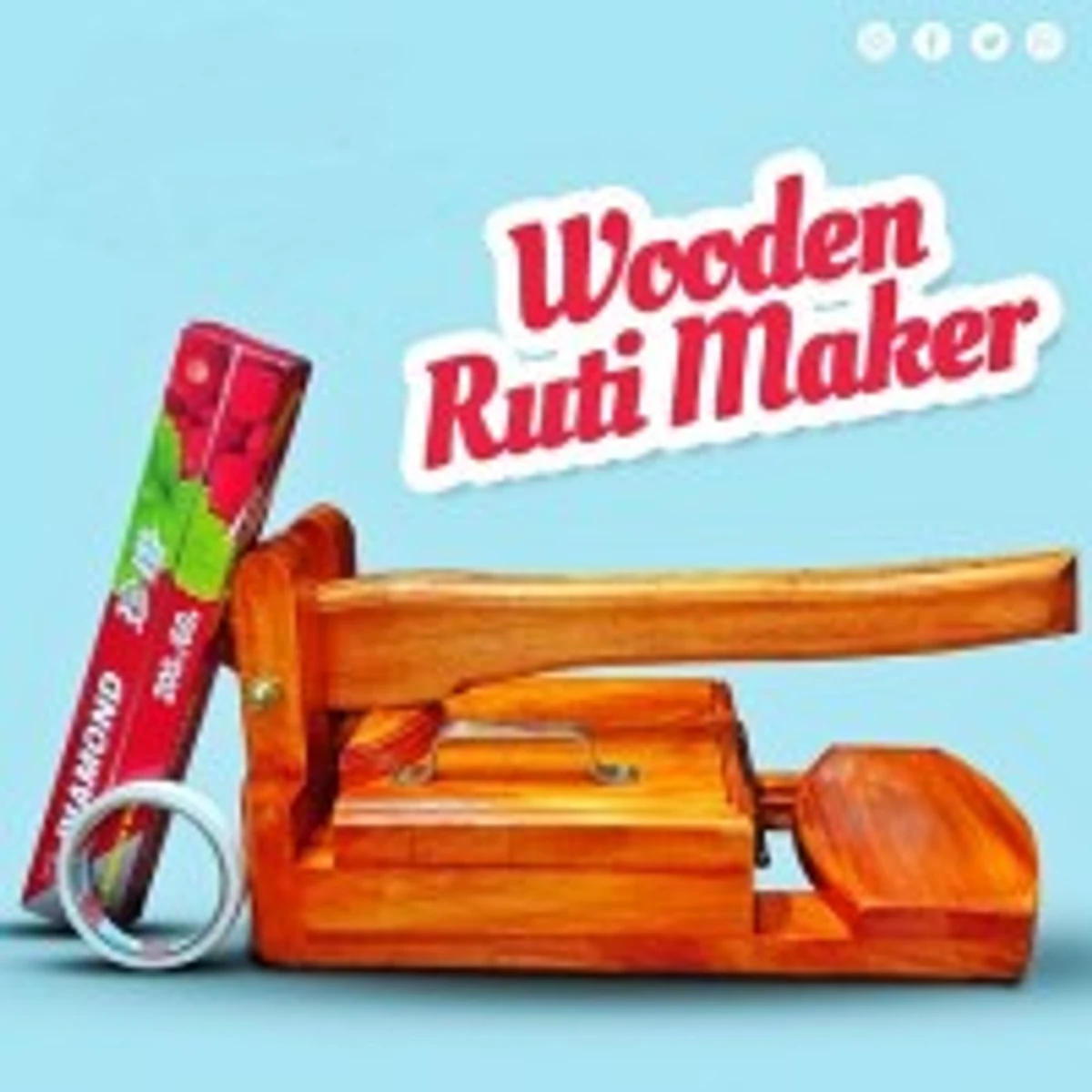 wooden roti maker