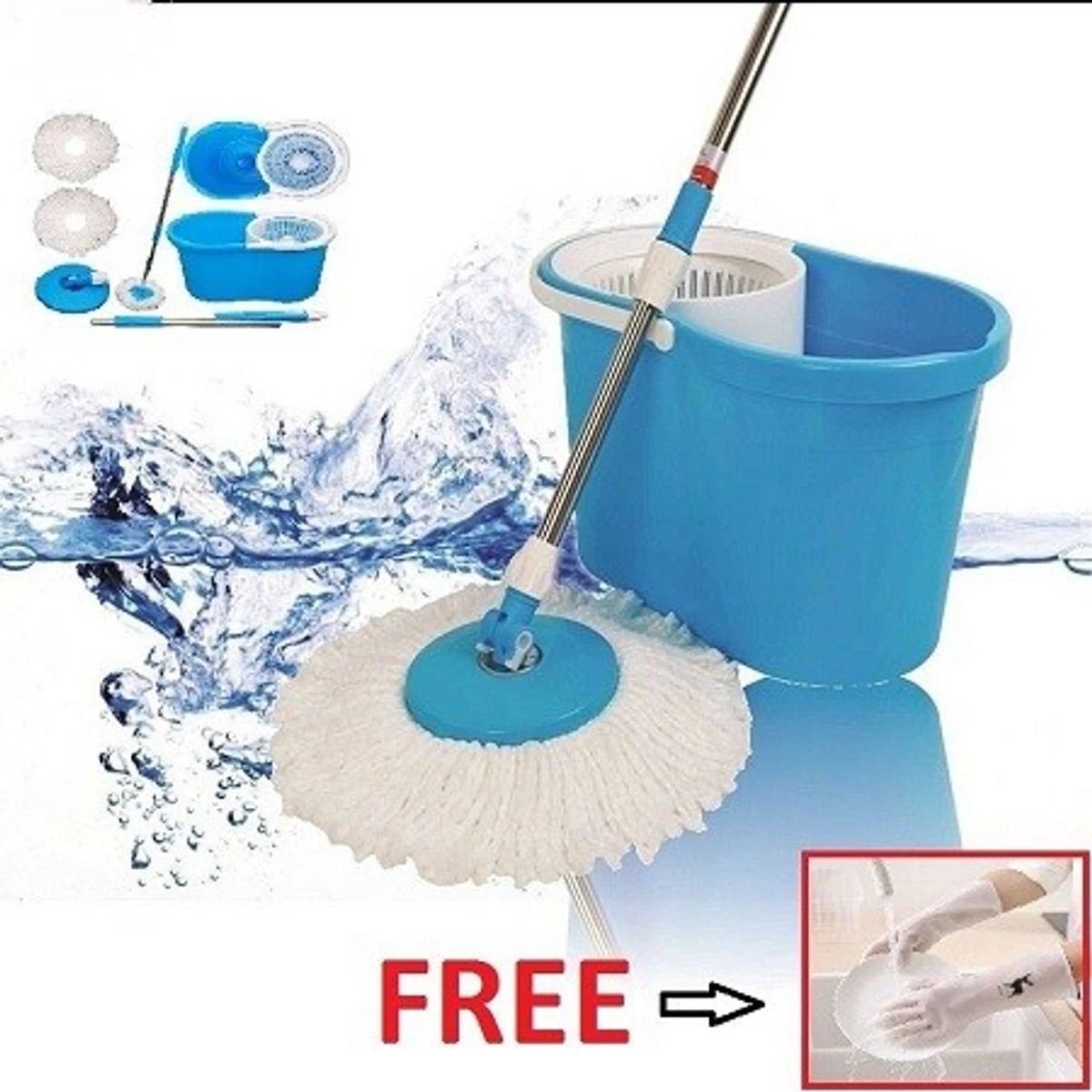 Magic Mop with Free Silicon Hand Gloves