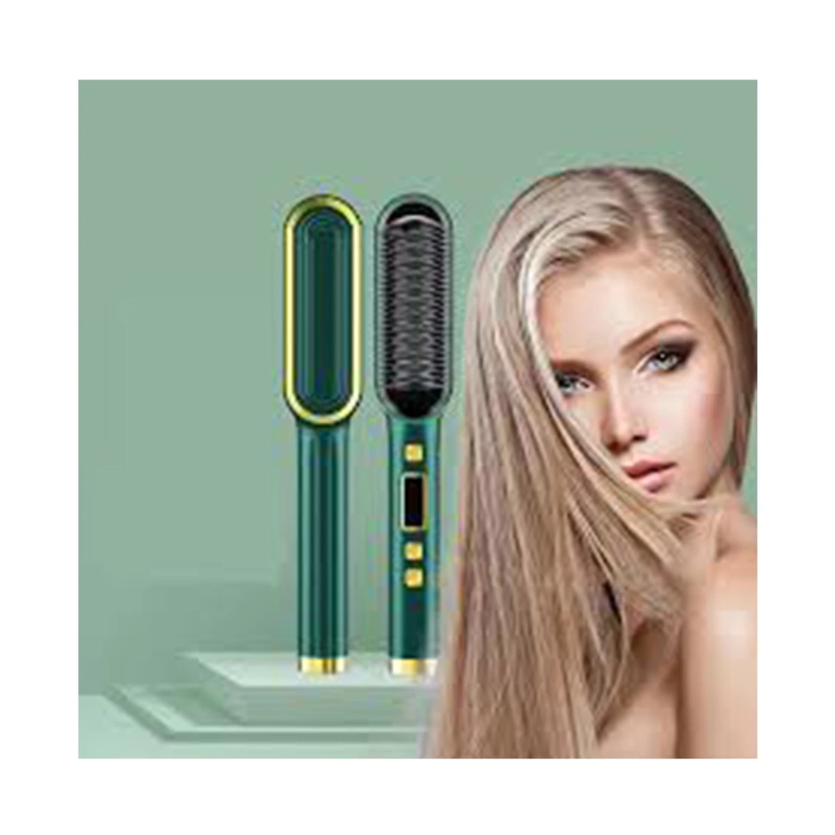 2-in-1 Hot-Air Hair Styling  Straightener Hair Modelling Brush