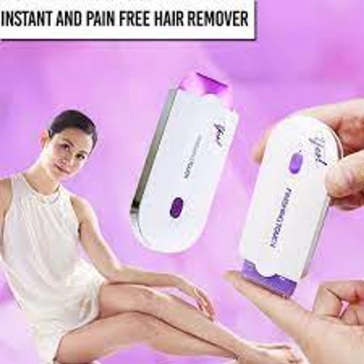 Ladies Hair Removal Device Ergonomic Design Painless Laser Hair