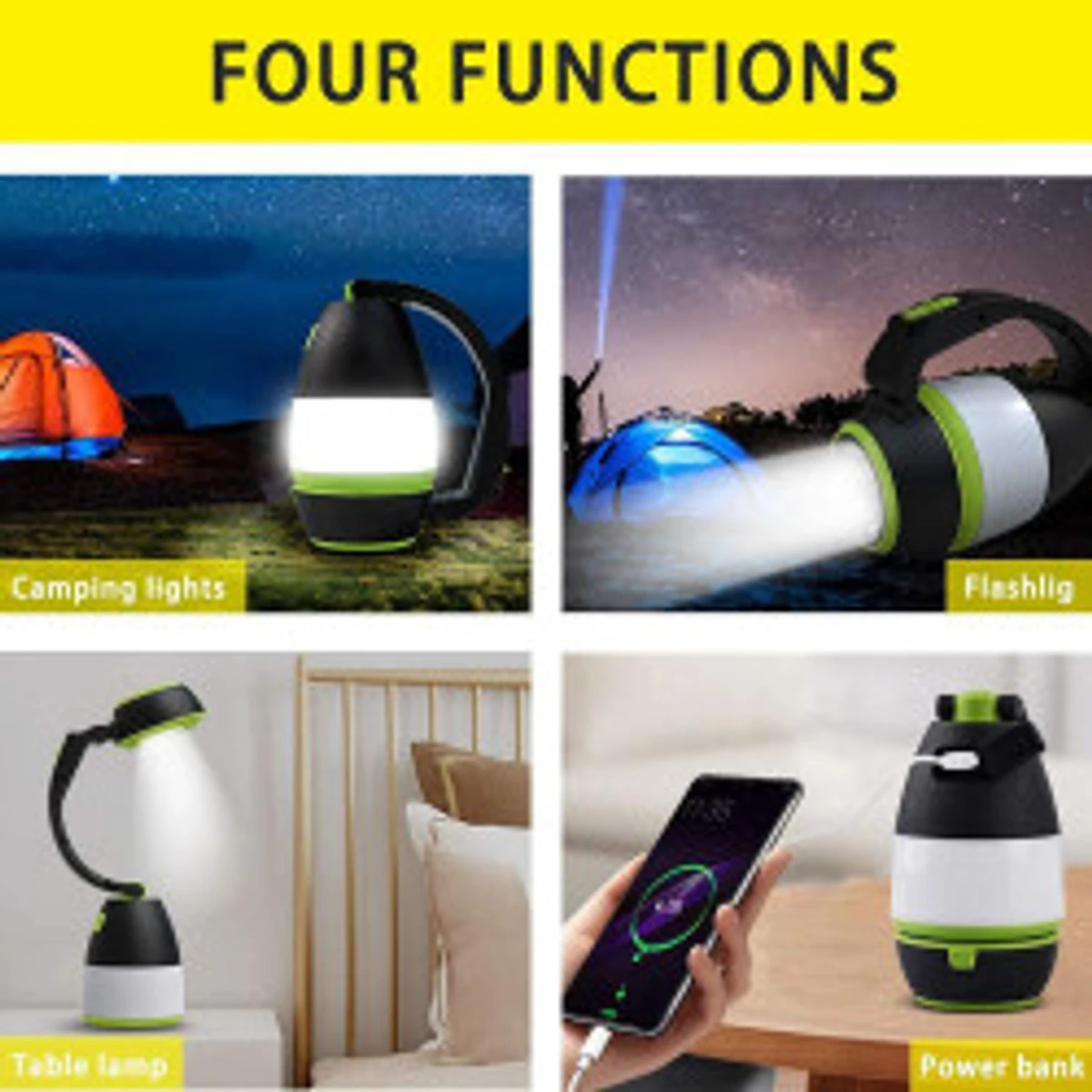 3 in 1 LED USB rechargeable light (with Power bank)